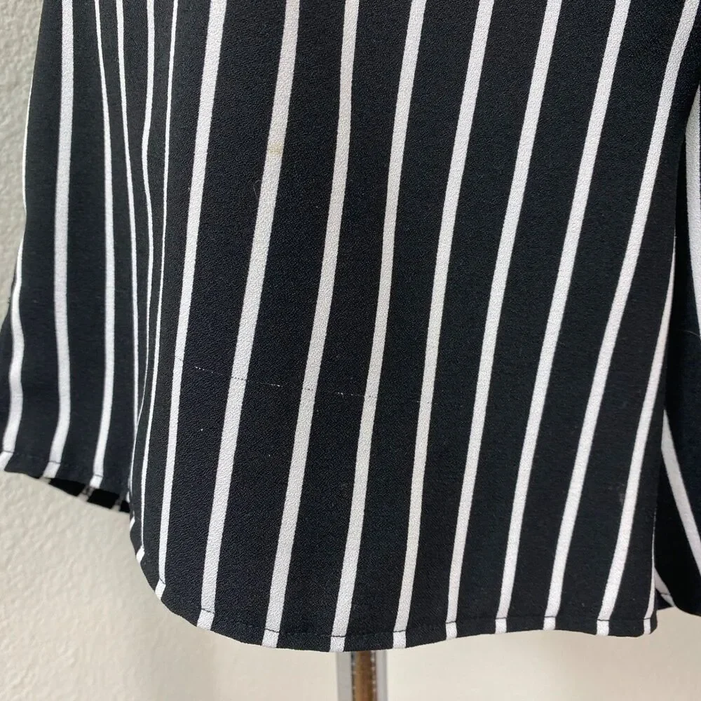 Have Los Angeles Black Shorts White Strips Med Grunge Punk Preppy Travel Resort